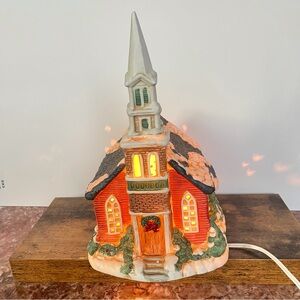 Mervyn’s 1991 Village Square Vintage Lighted Church Christmas
